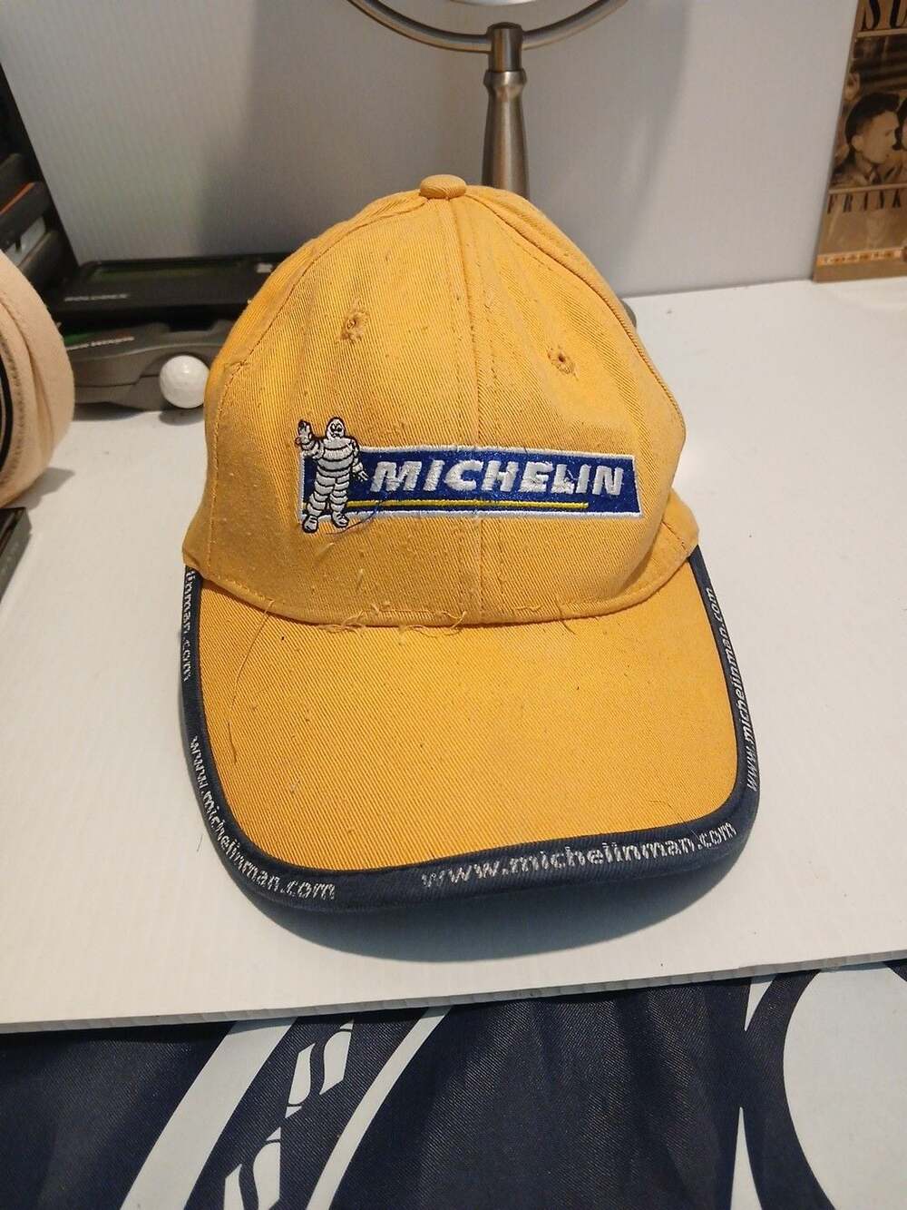 Michelin Baseball Hat Adjustable Yellow Cotton Embroidered Cap